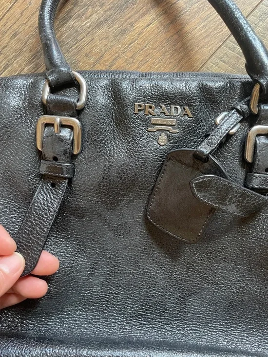 Prada Black Shiny Leather Tote - Picture 13 of 16